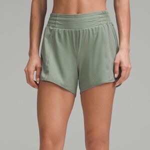 LULULEMON HOTTY HOT HIGH RISE SAGE GREEN 4” INSEAM